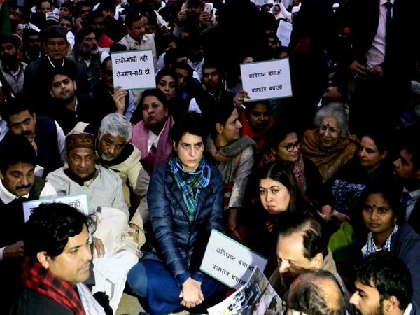 Priyanka Gandhi protest