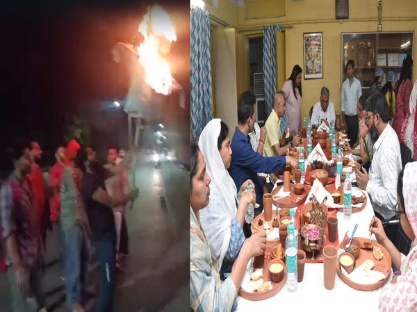 Protest against Iftar in BHU, ABVP burns VC's effigy; Said- 'Anti-Hindu'