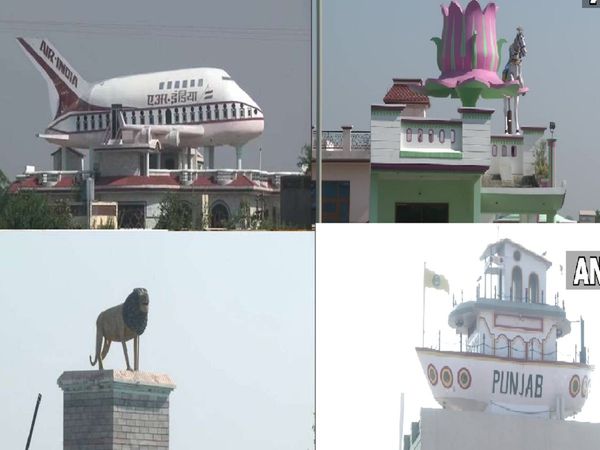 Punjab People in Uppal Bhupa village, Jalandhar design their house water tanks in various unique designs