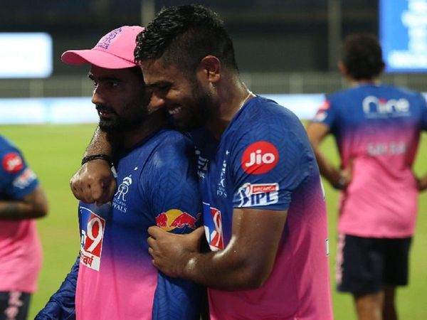 Rahul Tewatia with Sanju Samson