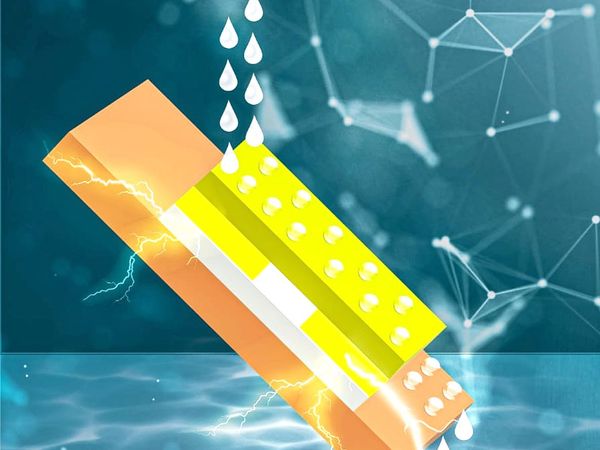 Electricity from Raindrops