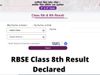 RBSE 8th Result 2022