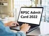 RPSC Admit Card 2022 released