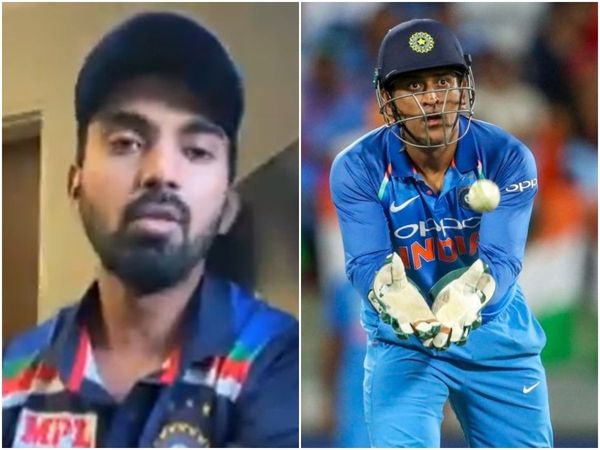 Lokesh Rahul and MS Dhoni