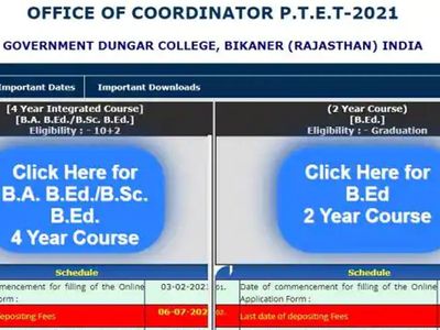 Rajasthan PTET Result 2021 Rajasthan PTET Result 2021