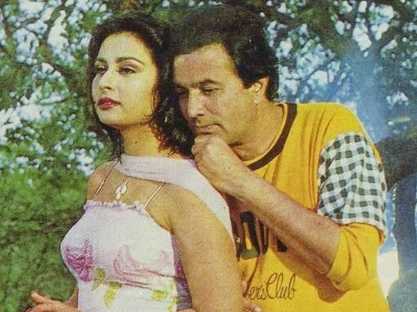 Rajesh Khanna and Poonam Dhillon 