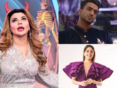 Rakhi Sawant, Nikki Tamboli and Aly Goni Rakhi Sawant, Nikki Tamboli and Aly Goni