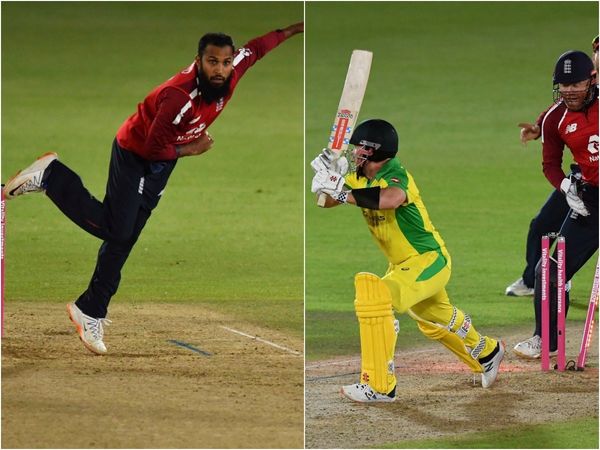 Adil Rashid dismisses Aaron Finch