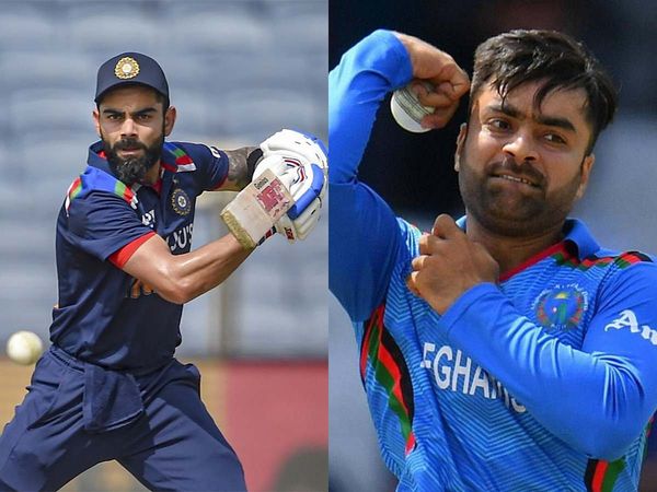 Virat Kohli and Rashid Khan 