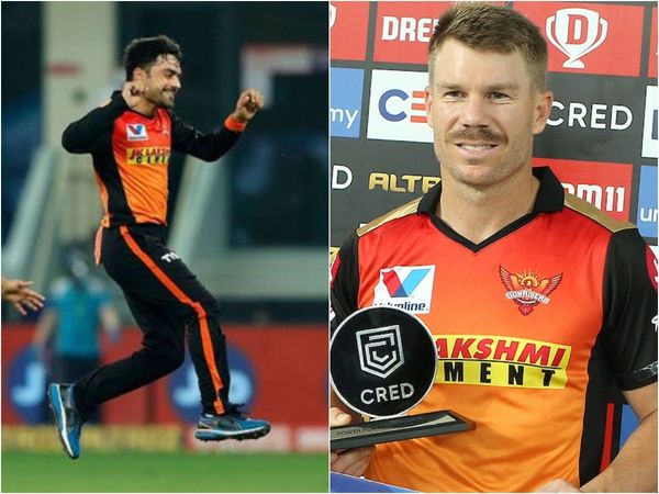 Rashid Khan and David Warner