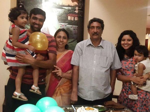 Ravichandran Ashwin with family