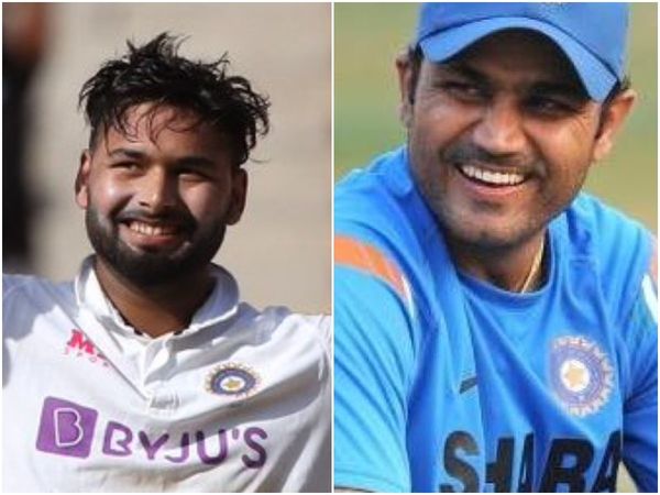 Rishabh Pant and Virender Sehwag