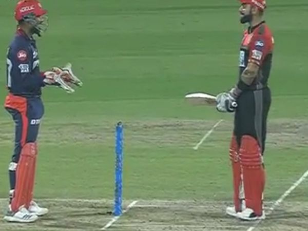 Virat Kohli and Rishabh Pant in IPL 2018