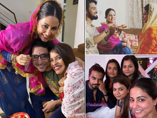 Hina Khan Spends Day Rocky Jaiswal Sisters And Family in Raksha Bandhan 2020