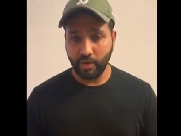 Rohit Sharma video on corona virus