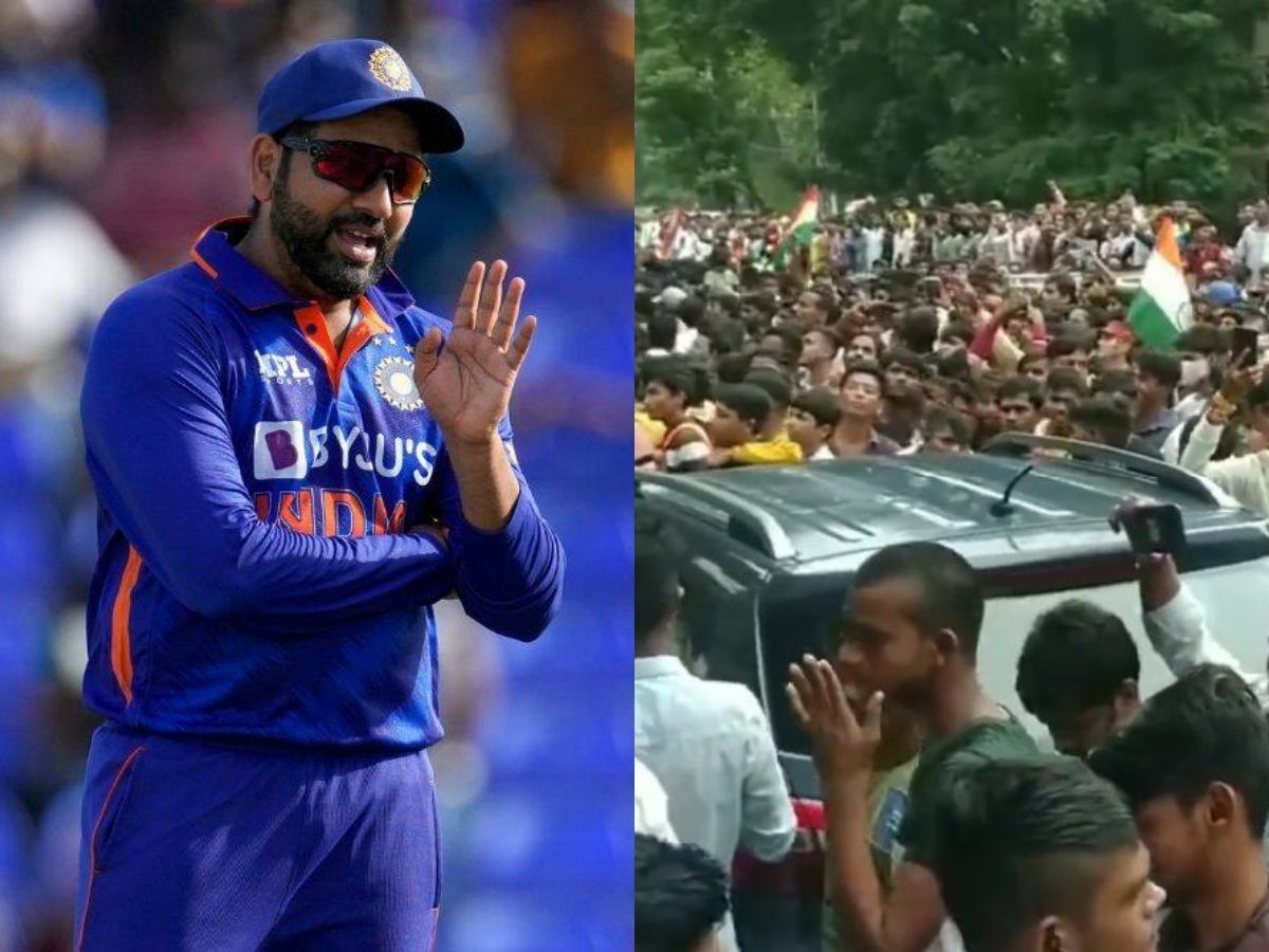 रोहित शर्मा की एक झलक पाने के लिए उमड़ा फैंस का जनसैलाब, जमकर वायरल हो रहा वीडियो