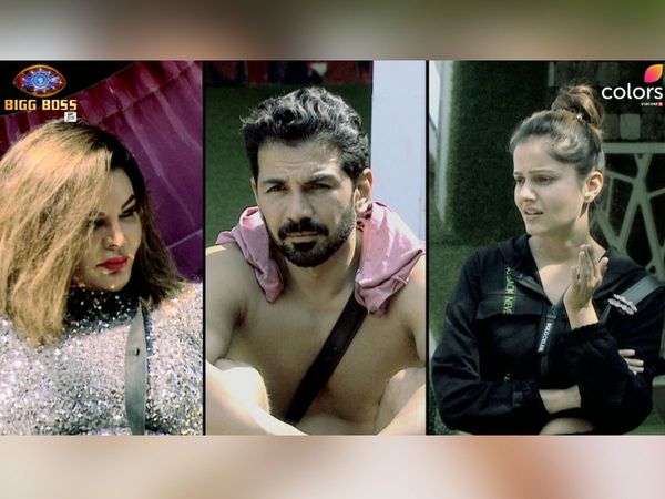 Rubina Dilaik, Rakhi Sawant, Abhinav Shukla