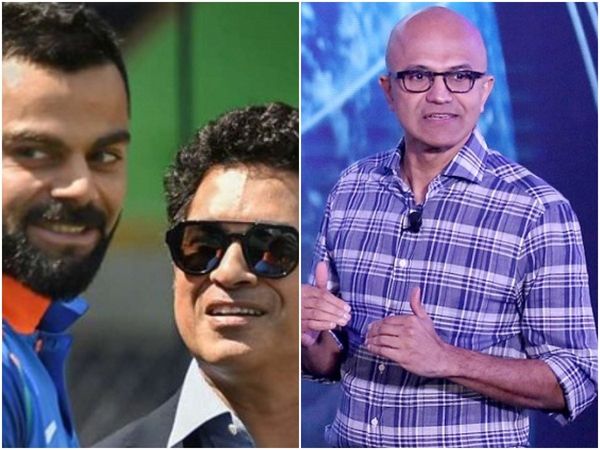 Sachin Tendulkar and Satya Nadella