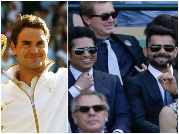 Sachin Tendulkar and Virat Kohli tribute to Roger Federer