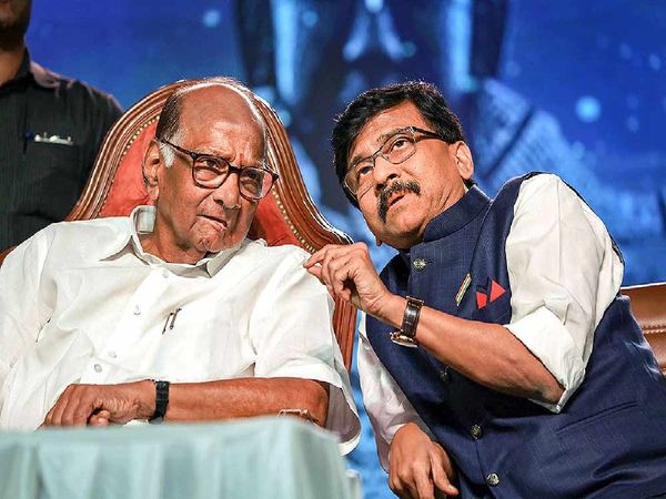Sharad Pawar and Sanjay Raut 