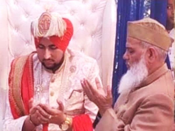 Sikh Turban wear Muslim Youth in Nikaha