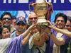 SRK with KKR IPL Trophy
