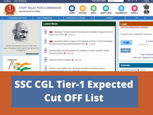 SSC CGL Tier 1 Result, Expected Cut-off 2022 Category Wise: Know General, OBC, EWS, SC, ST Category Expected Cut-off and Minimum Qualified Scores