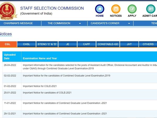 ssc cgl, ssc cgl result, ssc cgl result 2022 notification
