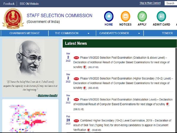 SSC Phase 8 Result 2022