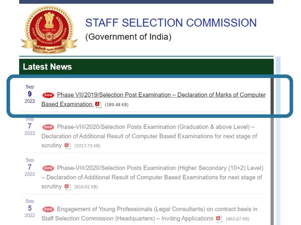 ssc selection post phase 7 result,