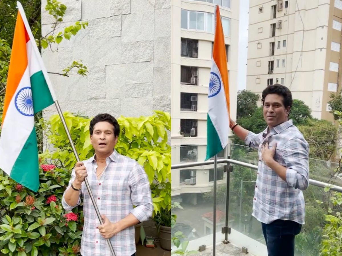 Har Ghar Tiranga: सचिन तेंदुलकर ने अपनी छत पर फहराया राष्ट्रध्वज, बोले- दिल में भी और घर पर भी तिरंगा