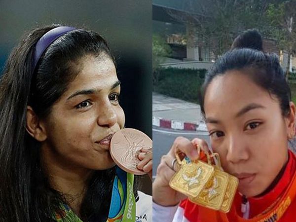 Sakshi Malik and Mirabai Chanu 
