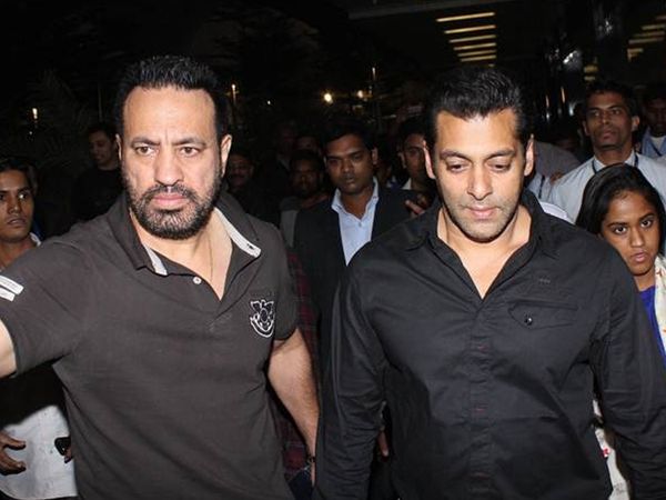 Salman Khan with bodyguard shera
