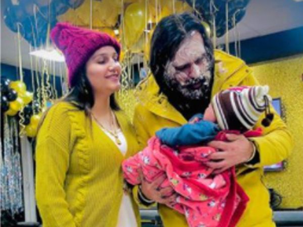 Sapna Choudhary with Husband and Baby