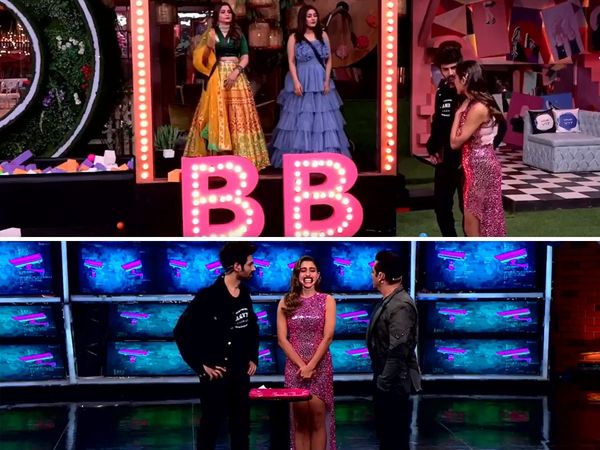 Sara Ali Khan Kartik Aaryan Promotion love Aaj Kal In Salman Khan Reality Show Bigg Boss 13 Watch Video