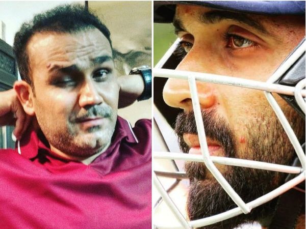 Virender Sehwag and Ajinkya Rahane