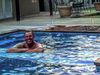 Shane Warne swimming