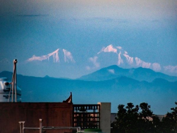 Himalayan snowy peaks seen from Saharanpur