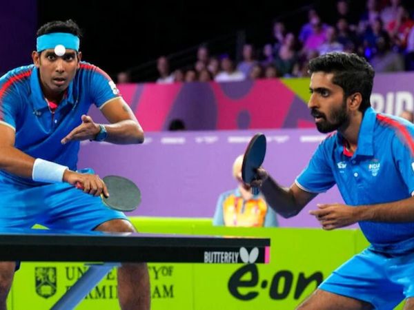 Sharath Kamal and G Sathiyan