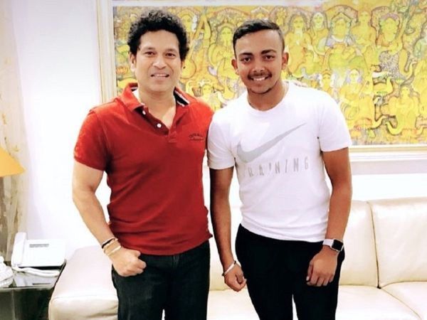 Prithvi Shaw speaks out about conversation with Sachin Tendulkar