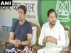 Shekhar Suman and tejaswi yadav During PC. (File Photo)