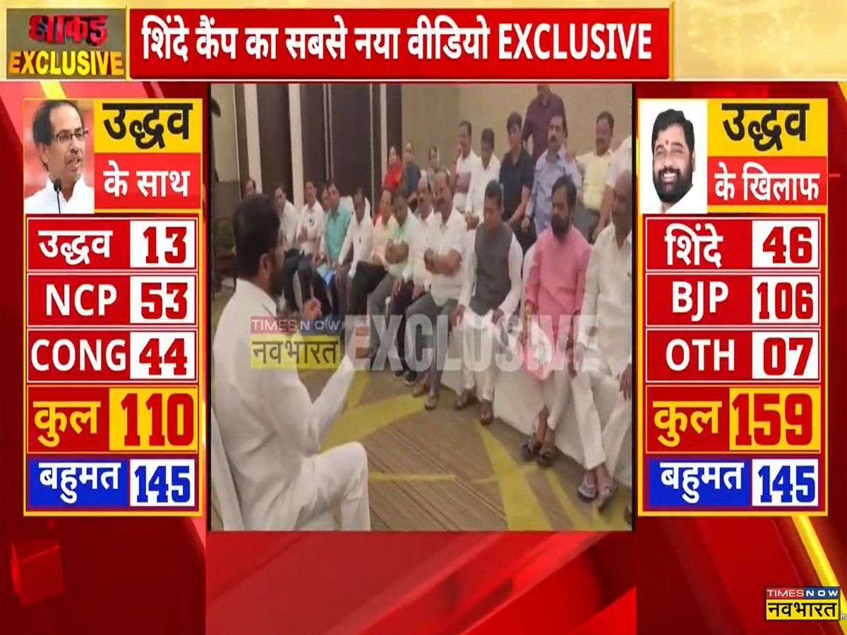 Exclusive : शिवसेना के बागी विधायकों का नया वीडियो आया सामने, बोले- शिंदे ही हमारे नेता