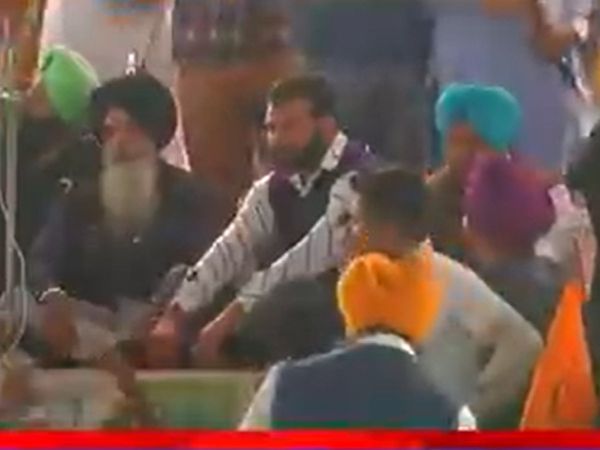 R-Day violence accused Lakha Sidhana appears in Bhatinda farmers rally