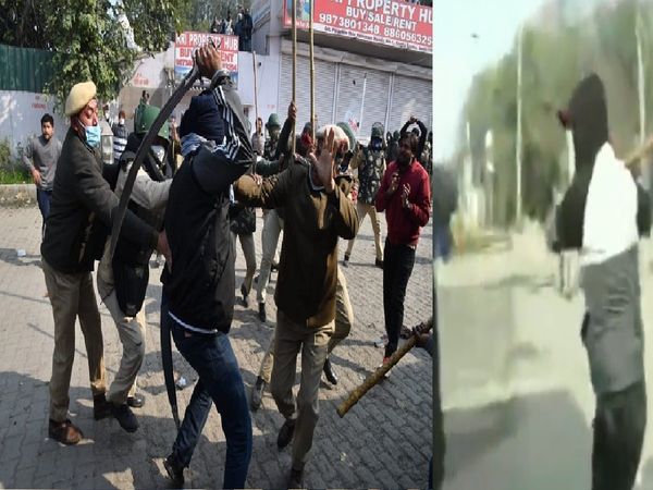 Farmer agitation tense situation at Singhu border,stone pelting and SHO attacked with sword