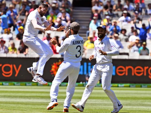 Mohd Siraj After getting first test wicket