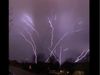 Sky Lightning strikes Many Times At The Same Place Shocking Video Goes Viral 