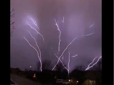 Sky Lightning strikes Many Times At The Same Place Shocking Video Goes Viral Sky Lightning strikes Many Times At The Same Place Shocking Video Goes Viral