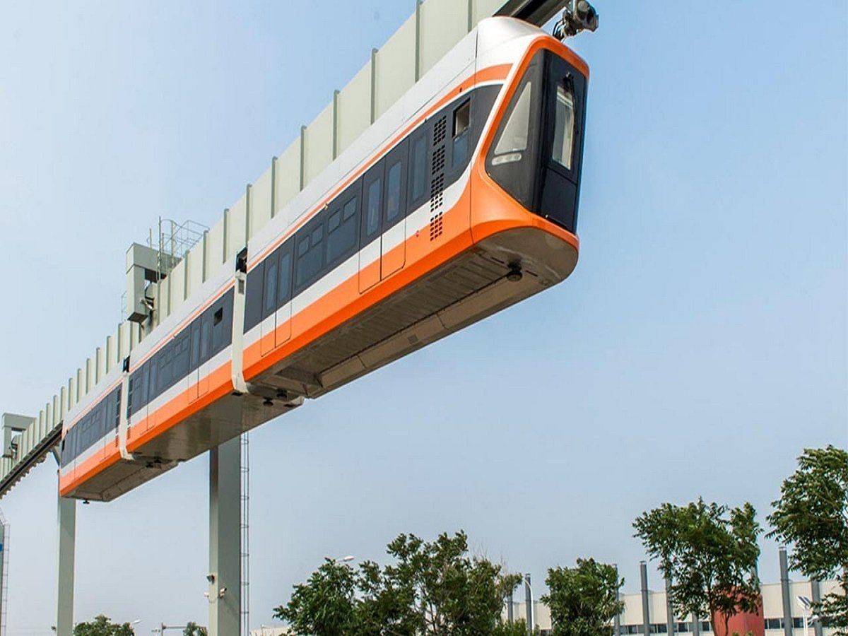 Sky Train Video| China made 'sky train' hanging in the sky, you also ...