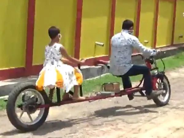 Video of social distancing bike viral