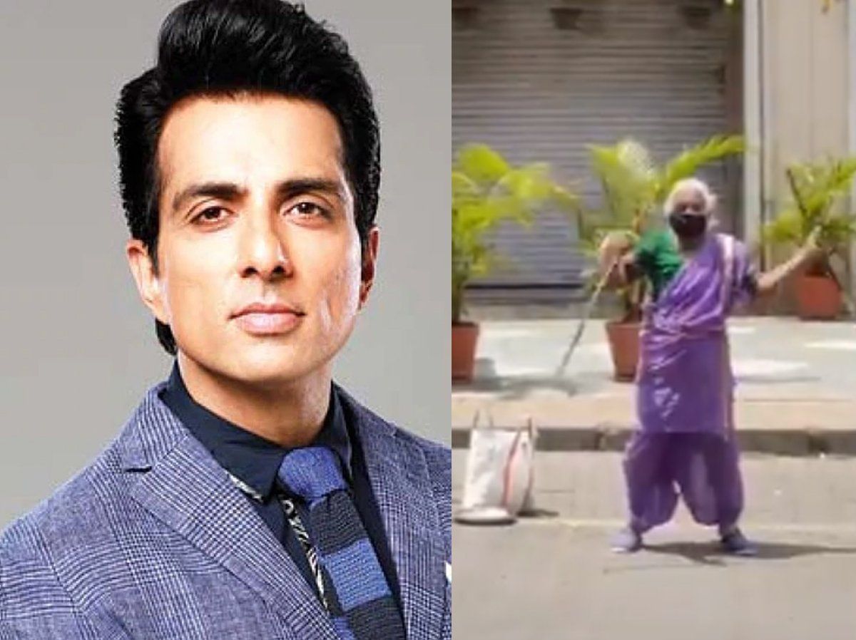 Sonu Sood tweet on Viral Video of old women and says Wanna ...